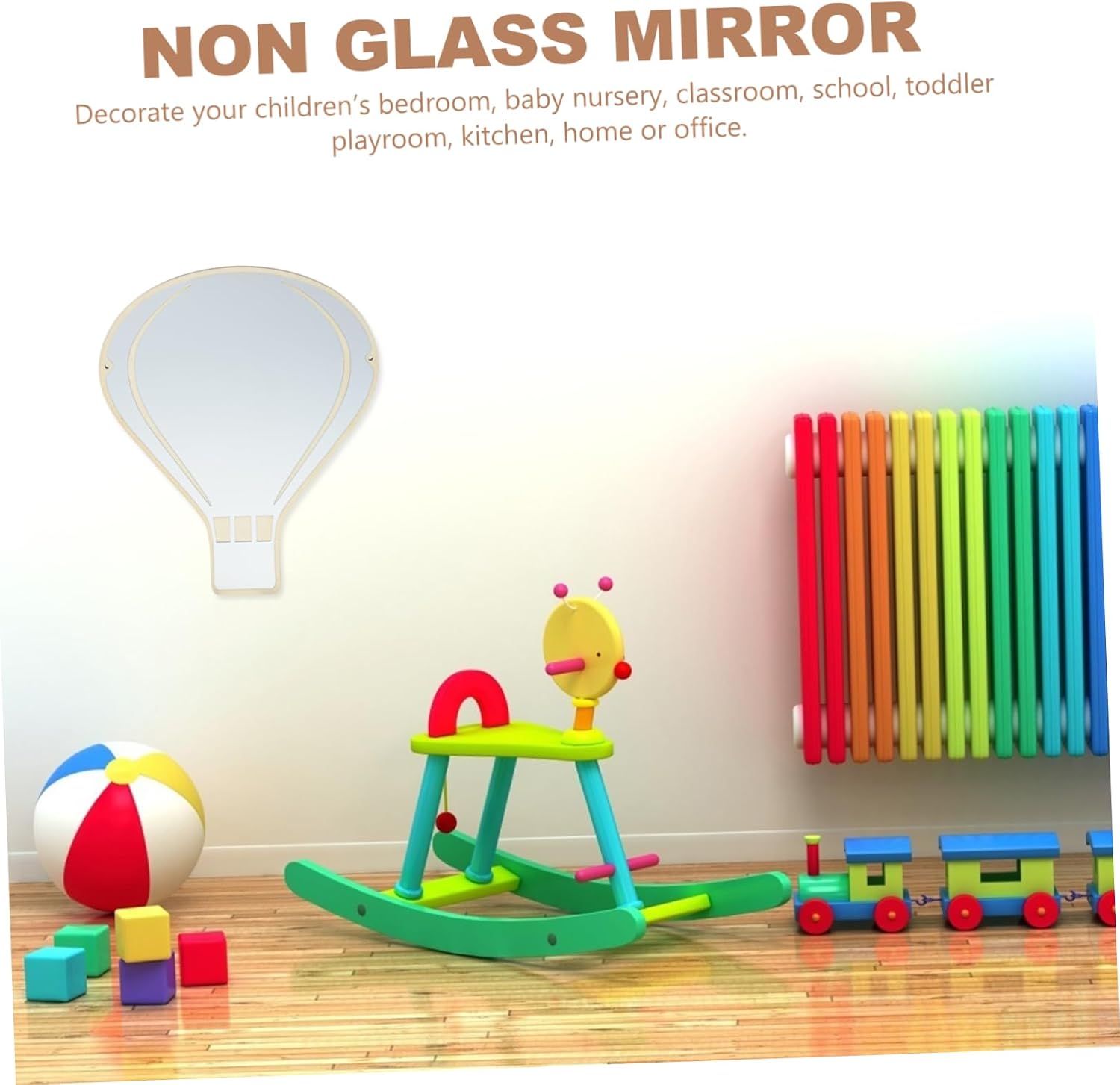 BESTOYARD Acrylic Mirror Wall Decor Shatterproof Hanging Mirror for Boy Girl Easy Installation Decorative Wall Sticker for Bedroom Living Room and Entryway Scandinavian Style Rabbit Design