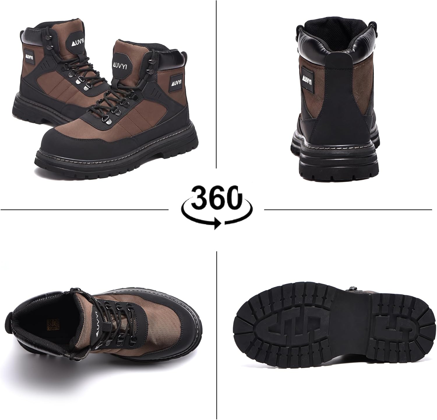 Steel Toe Work Boots for Men – Wide Toe Durable Safety Shoes with Slip-Resistant Sole Botas de Trabajo Seguridad para Hombre - Image 7