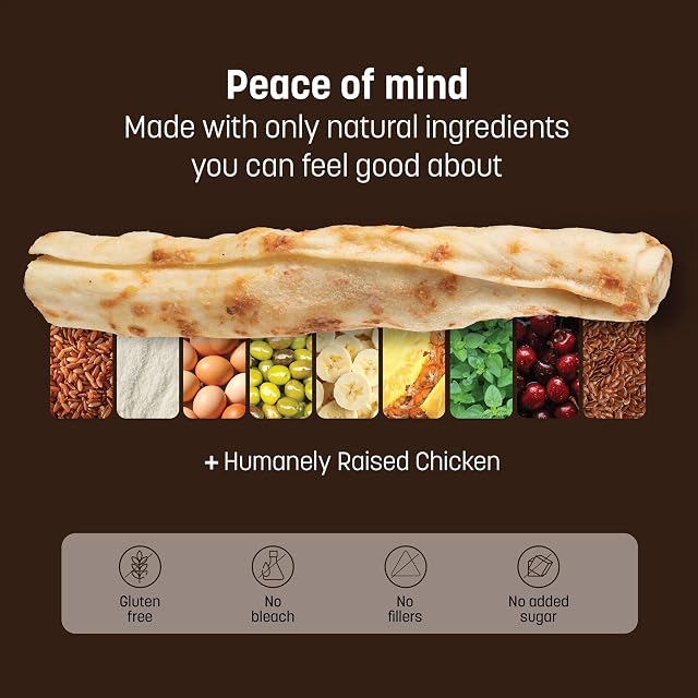 Foto 3 de 7 de EARTH ANIMAL No Hide palitos masticables pequeños con Sabor a Pollo, Alternativa Natural al Cuero Crudo…