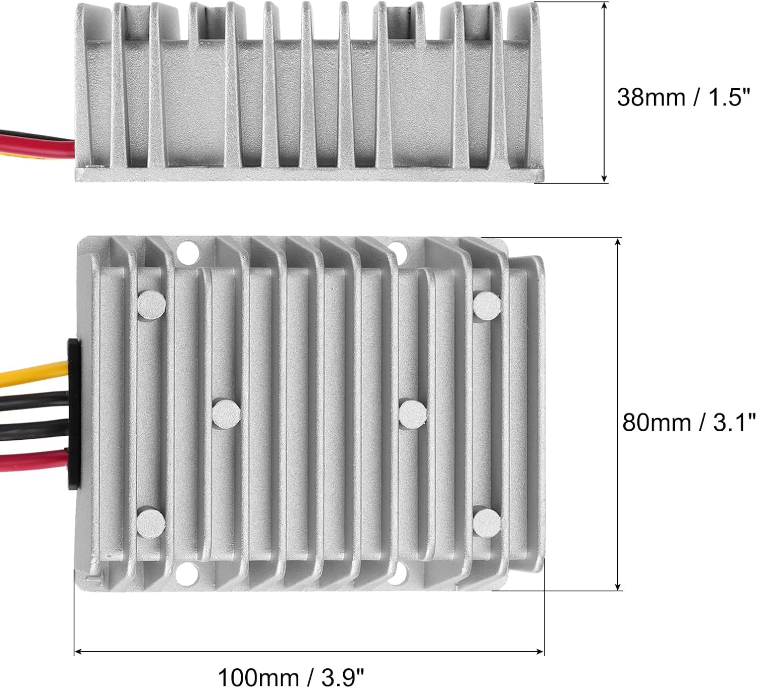 MECCANIXITY DC 8-40V to DC 13.8V Power Converter 25A 345W Voltage Regulator IP67 Waterproof Transformer Power Supply Module Power Adapter for Car Truck Solar System