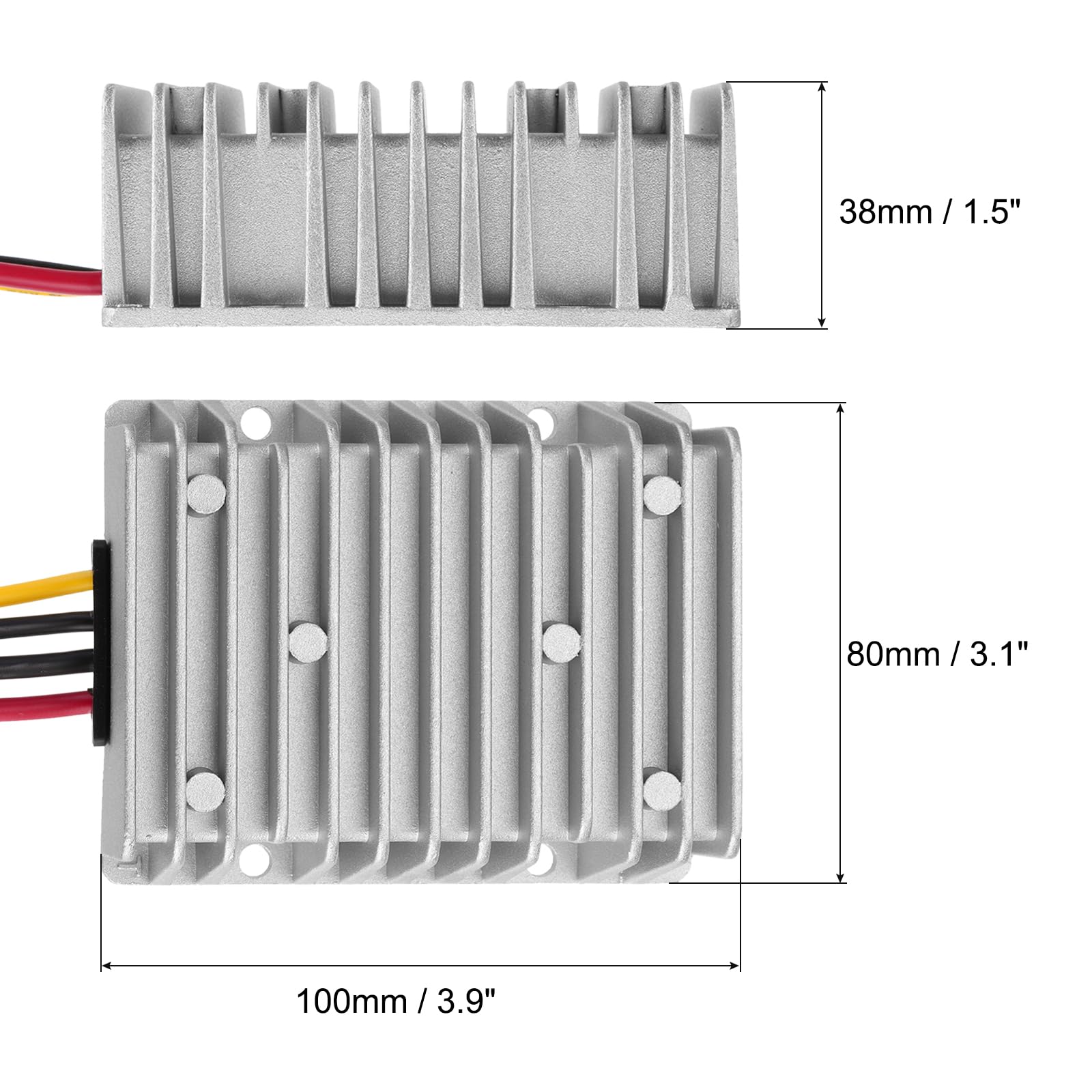 QUARKZMAN DC 8-40V zu DC 13,8V Spannungswandler 25A 345W Spannungsregler IP67 Wasserdichter Transformator Netzteilmodul Netzadapter für Auto LKW Solaranlage