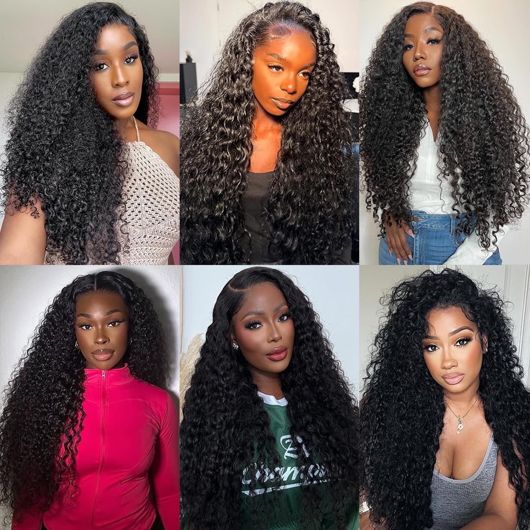 Amazon.com : Vanlov 3C4A Burmese Curly Human Hair Bundles 16  display picture 2
