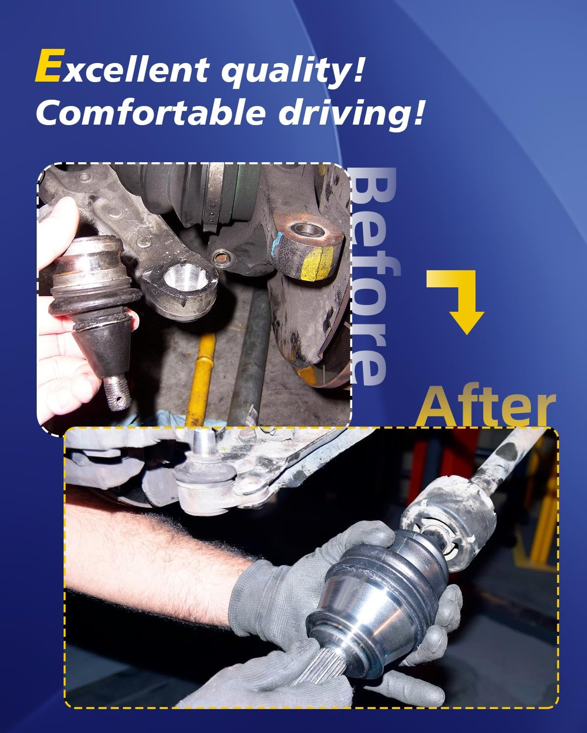 ECCPP - 6PCS Front Inner Outer Tie Rod End Sway Bar Link For 2004-2005 For Chevy Classic 1997-2003 For Chevy For Malibu 1999-2004 For Oldsmobile Alero Cutlass For Pontiac Grand Am Suspension Kit