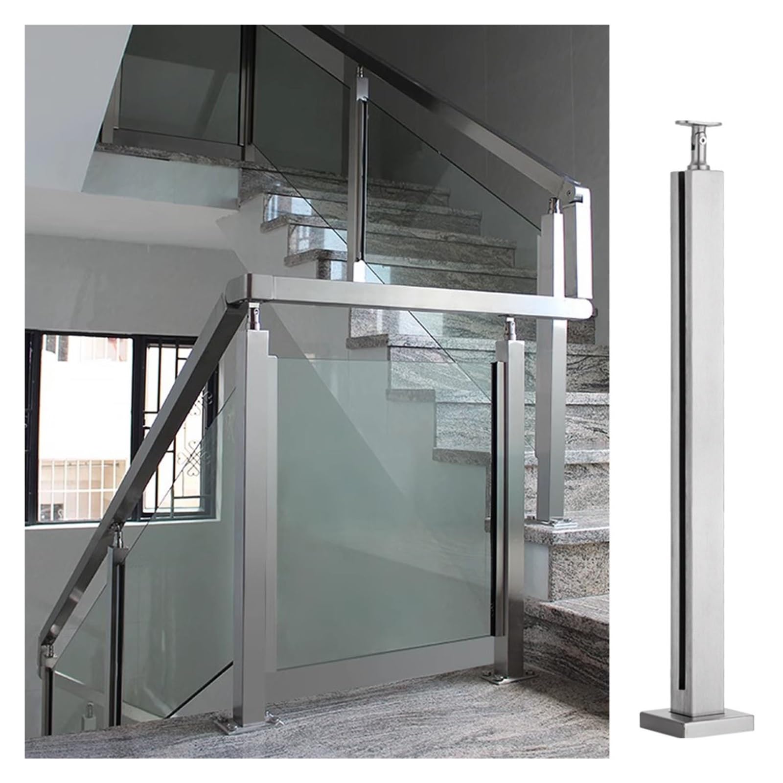 Poteaux de balustrade en verre pour sublimer escalier et terrasse