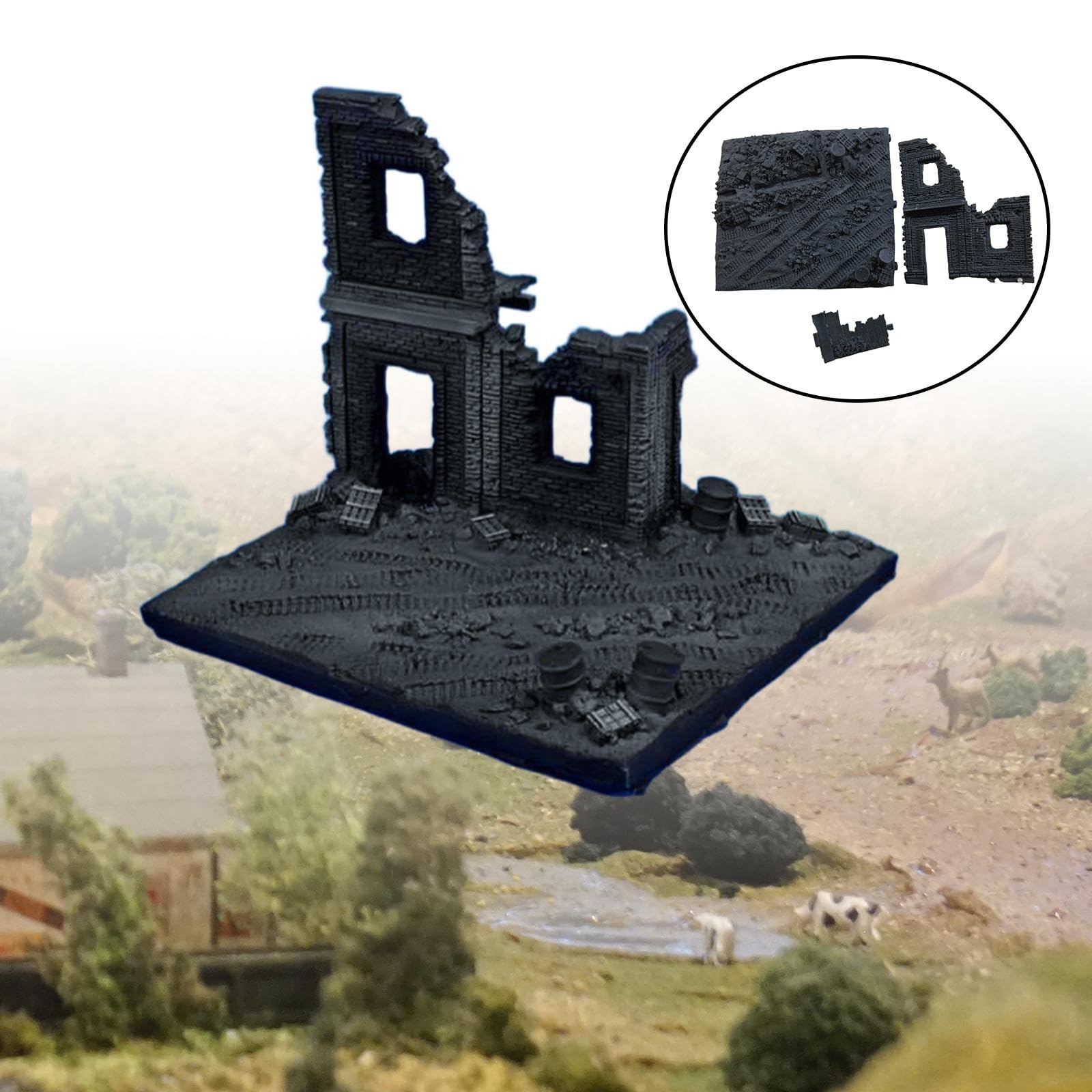 Amazon | Toysmith 1/72 廃墟模型 ジオラマ模型 樹脂製