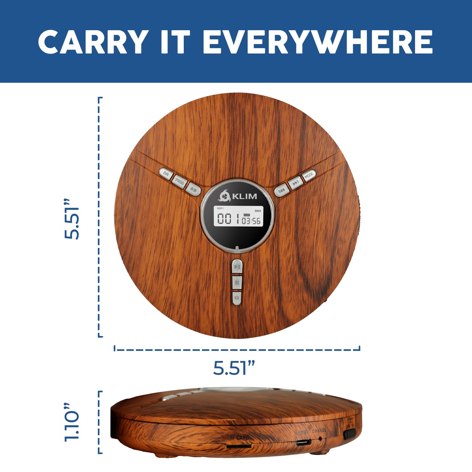 KLIM Discman ポータブル CD プレーヤー 内蔵バッテリー Amazon.com: KLIM Discman Portable CD Player with Headphones, Built