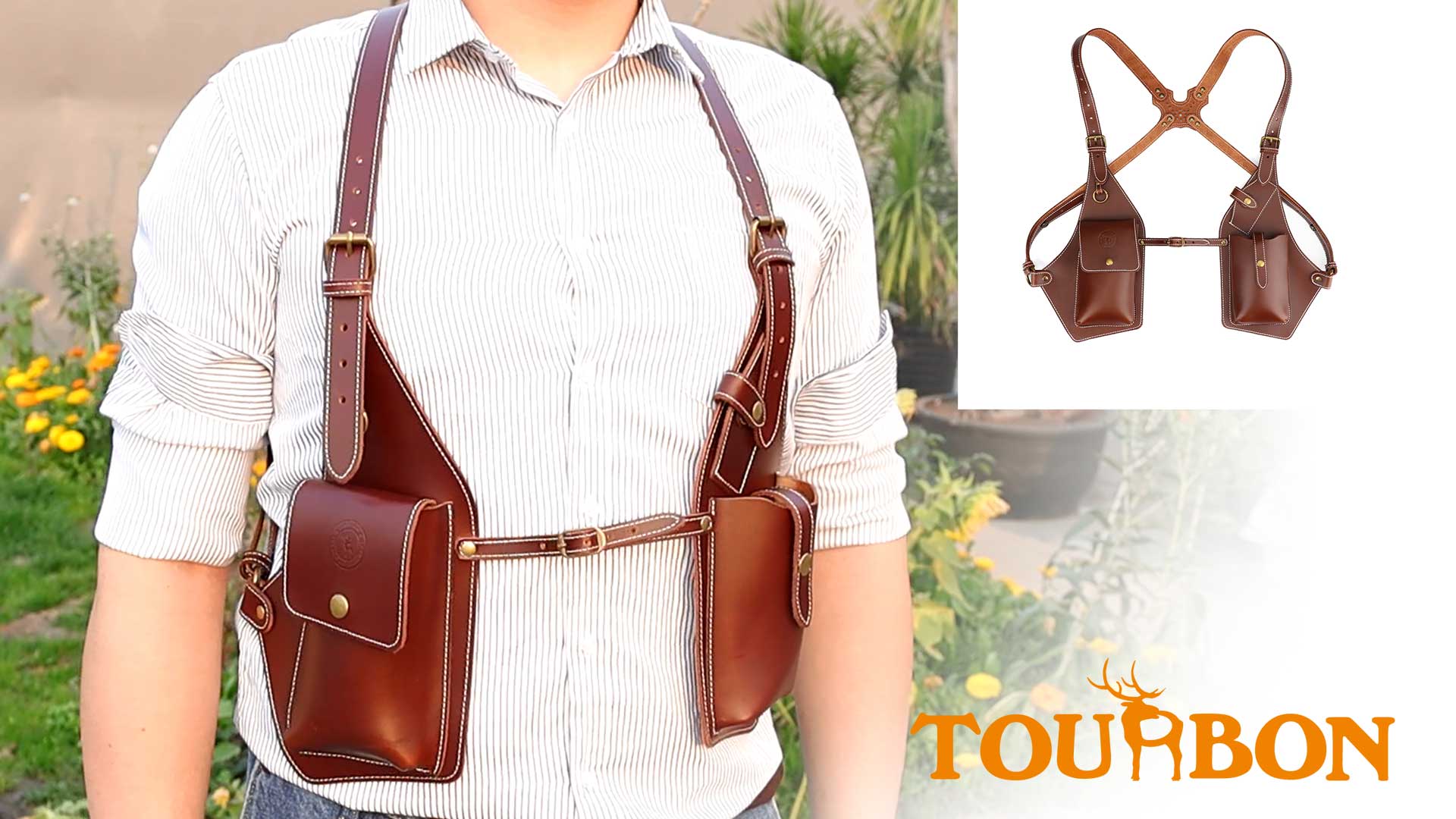 tourbon ショルダーホルスター　ダークブラウン レザー Amazon.co.jp: TOURBON ホルスター サスペンダー 革 ハンドガン