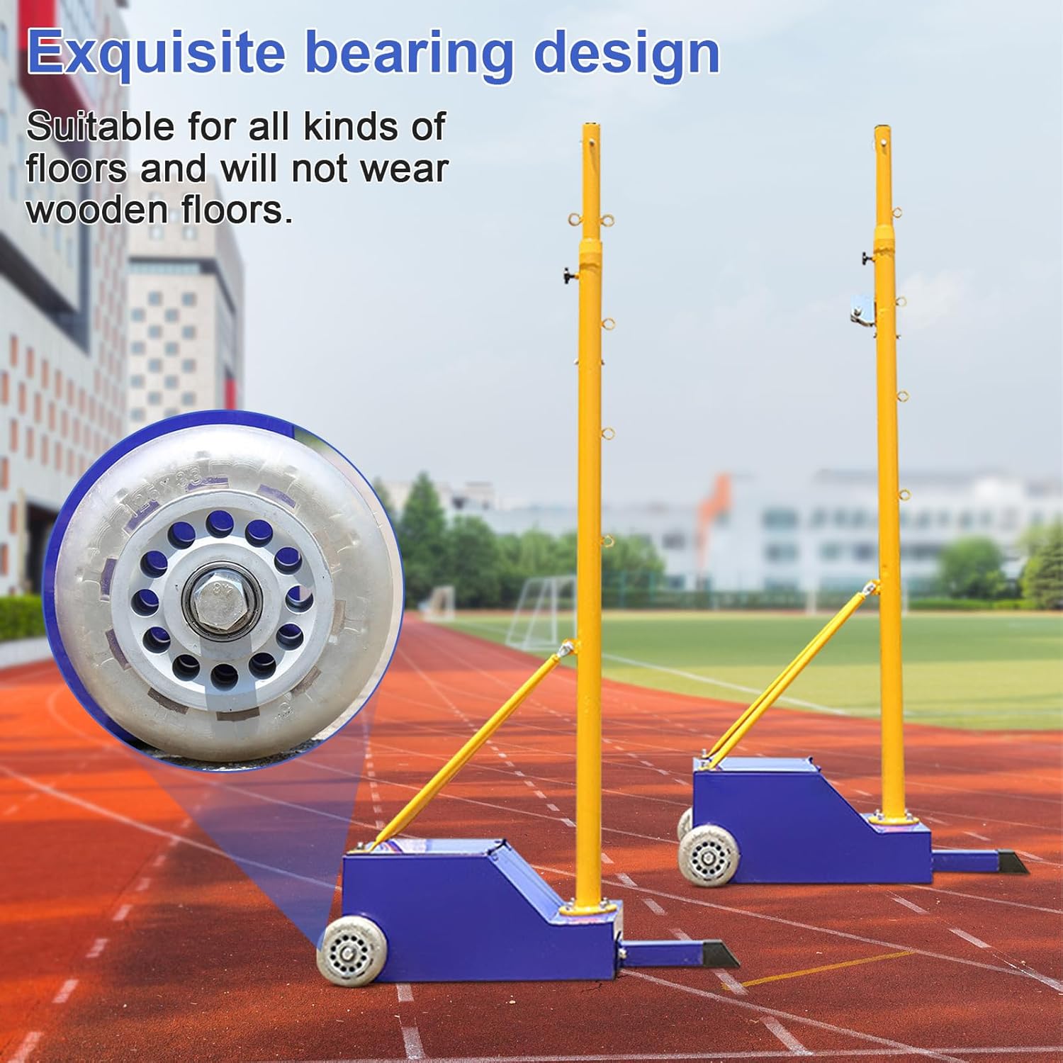 Badminton/Volleyball Pole & Nets Package - Portable Volleyball Net for Backyard Freestanding Badminton Court Training Net for Indoor or Outdoor, Volleyball Net Stand with Poles, Be