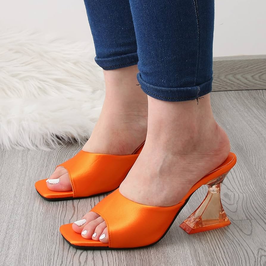 Amazon.com: ZHIZAIHU Women Transparent High Heel Sandals