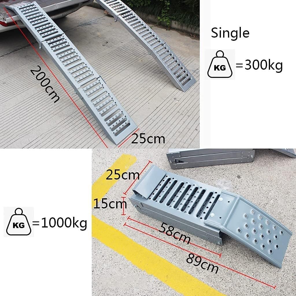 yt様確認用 2M アルミ折りたたみ式ローディングランプ 耐荷重600kg 自転車スロープ