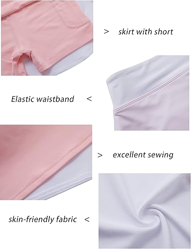 Miniatura 3 de Traje de golf y tenis para niños y niñas, vestido sin mangas, camiseta sin mangas, pantalones deportivos, con bolsillos cortos, 3-12 años