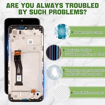 LCD Display Compatible with Nokia C110 N156DL-6.3(Black with Frame) Touch Screen Digitizer Assembly Replacement + Tools