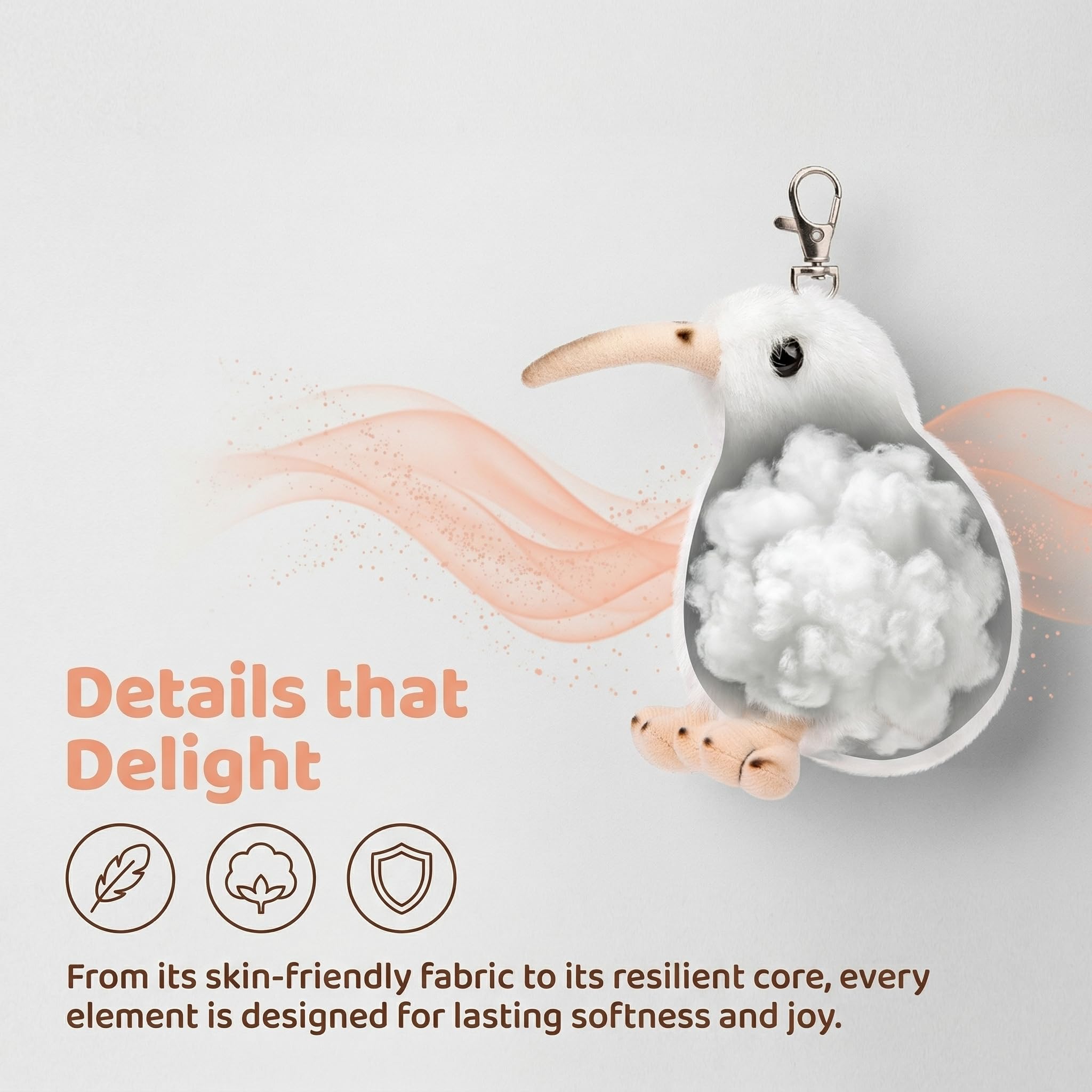 Amazon.com: Frankiezhou Home Little White Kiwi Bird Plush Toy