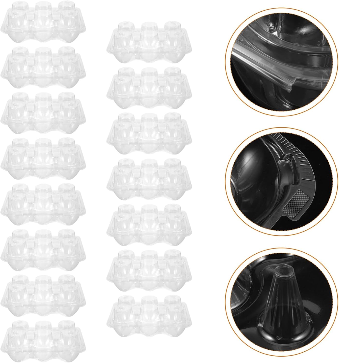 GLEAVI 15pcs Transparent Cupcake Wrapping Box Multi-grid Muffin Carrier for Desserts Versatile Bakery Packaging for and Tarts Non- Design for Travel and Display