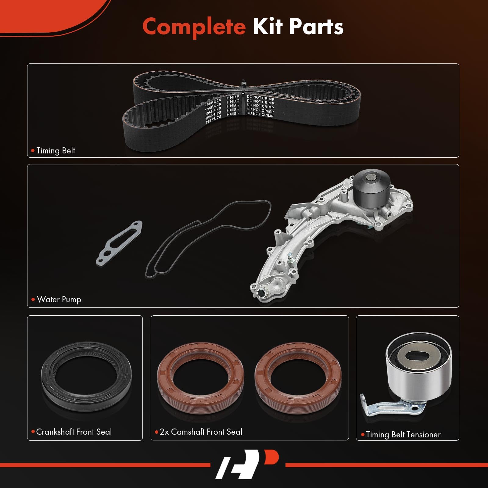 A-Premium Kit Cinghia Distribuzione Motore con Pompa Acqua Compatibile con Acura Legend 1993 1994 1995, 3.2L