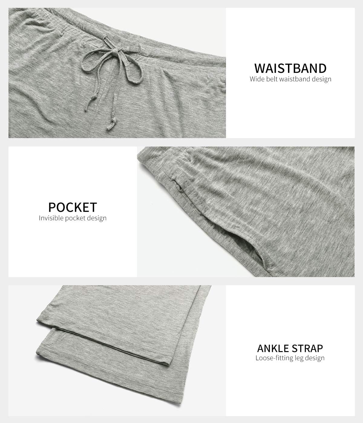 Air Curvey Casual Womens Pants Soft Lounge Pants Sleep Pajama Bottoms With Pocket - Image 4