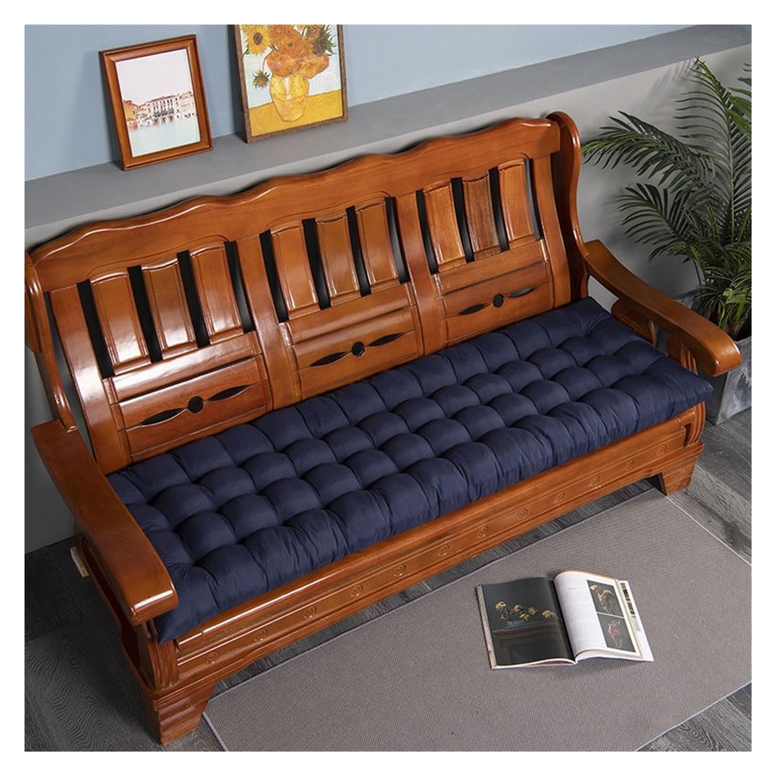 Long Recliner Rocking Chair Cushions Outdoor Thickening Seat Cushion Chair Sofa Cushion Garden Patio Cushions Accessories Patio Chaise Lounge Cushion Outdoor Seat ( Color : 5# , Size : 48*120cm )