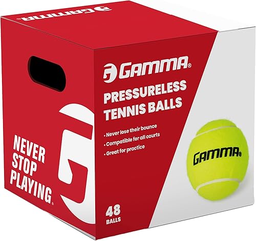 GAMMA Sports Pressureless Tennis Balls Box - Ideal for Practice, Teaching, and Training with High-Visbility Felt - Indoor and Outdoor Court Play -