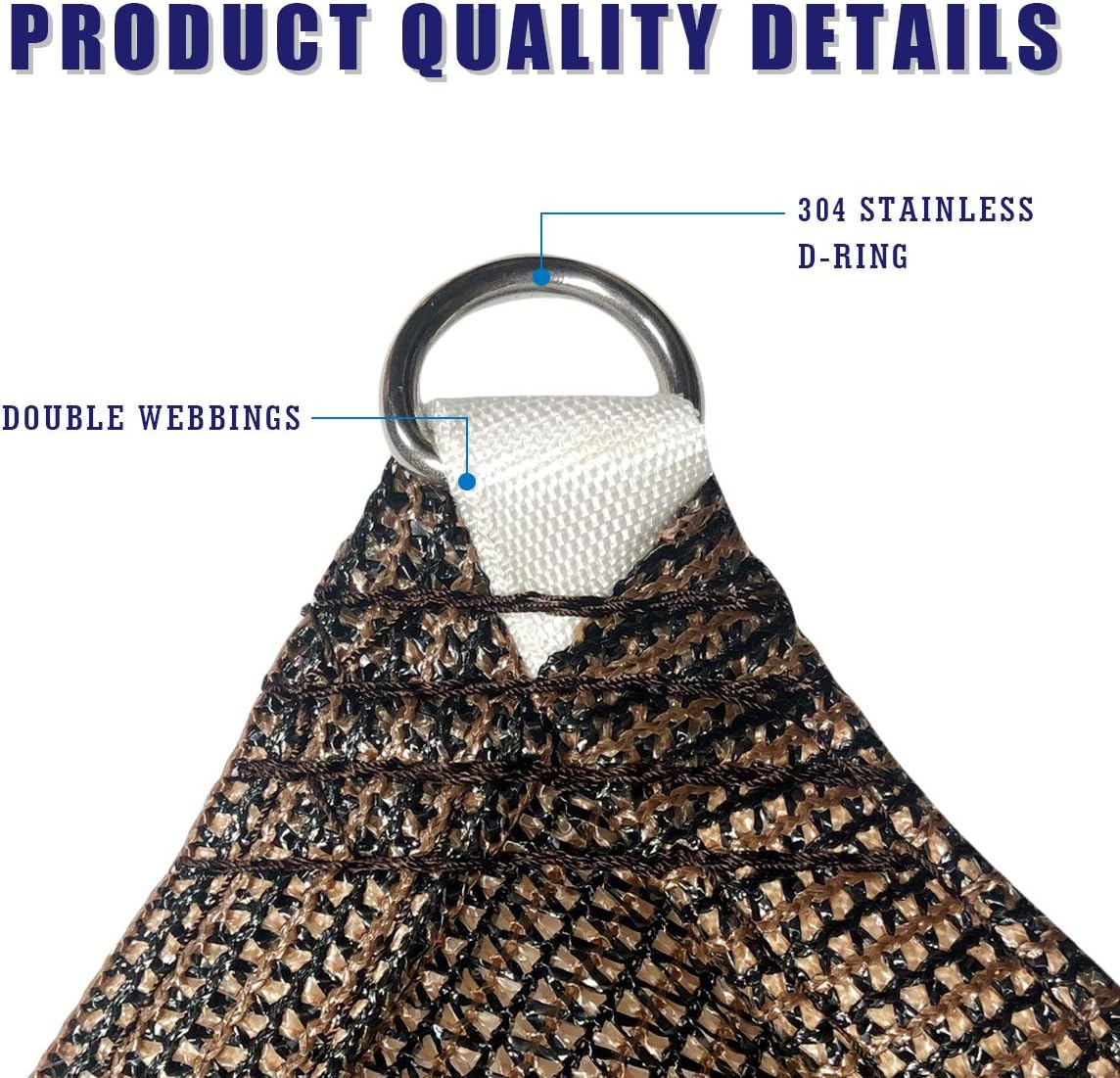 8' x 7' Brown Sun Shade Panel Privacy Screen, 95% UV Blockage Awning Shelter Fabric Cloth Screen for Pergola, Gazebo, Window, Patio - Heavy Duty Commercial Grade (Custom Size - Made in USA)