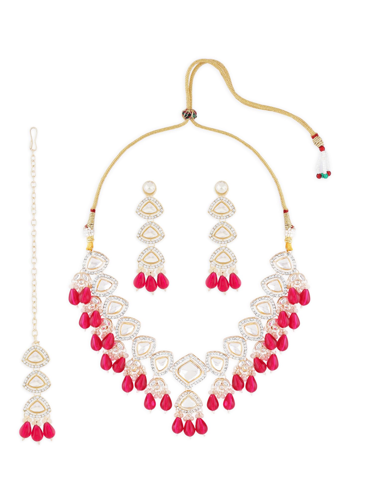 See full amazon price history chart for ZAVERI PEARLS Pink Beads Drop Dazzling Stones Embellished Necklace Earring Maangtikka Set For Women-ZPFK17308 ZAVERI PEARLS Pink Beads Drop Dazzling Stones Embellished Necklace Earring Maangtikka Set For Women-ZPFK17308 (B0CTF7H6VL) Amazon Price History, Amazon Price Tracker