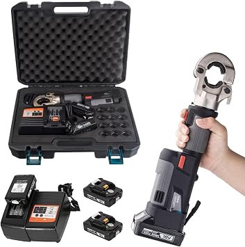 Rechargeable Hydraulic Crimping Tool Industrial Electric Hydraulic Cable Lug Crimper Battery Powered Terminal Cable Wire Tool Kit,PZ300-220V