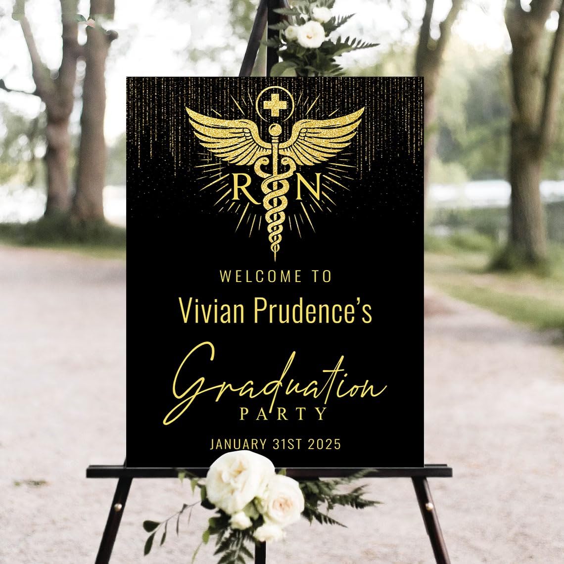 Personalized Nurse Graduation Yard Sign 2025, Outdoor Signs Party 2025 Decoration, Custom Senior Yard Sign, Class Of 2025 Nursing Party Yard Sign, Printable Medical Graduation Signage #2