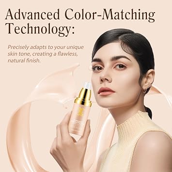 Foundation 4 in 1, Medium Spectrum with SPF 50+, Longwearing & Waterproof, Hydrating Color Changing Foundation, Non-Greasy,Long Lasting, Great for all skin types, 30ml