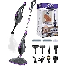 CYK Steam Mops for Floor Cleaning, 12 in 1 Handheld Steam Cleaner for Home, Floor Steamer for Hardwood Floors and Tile (Purple-grey)