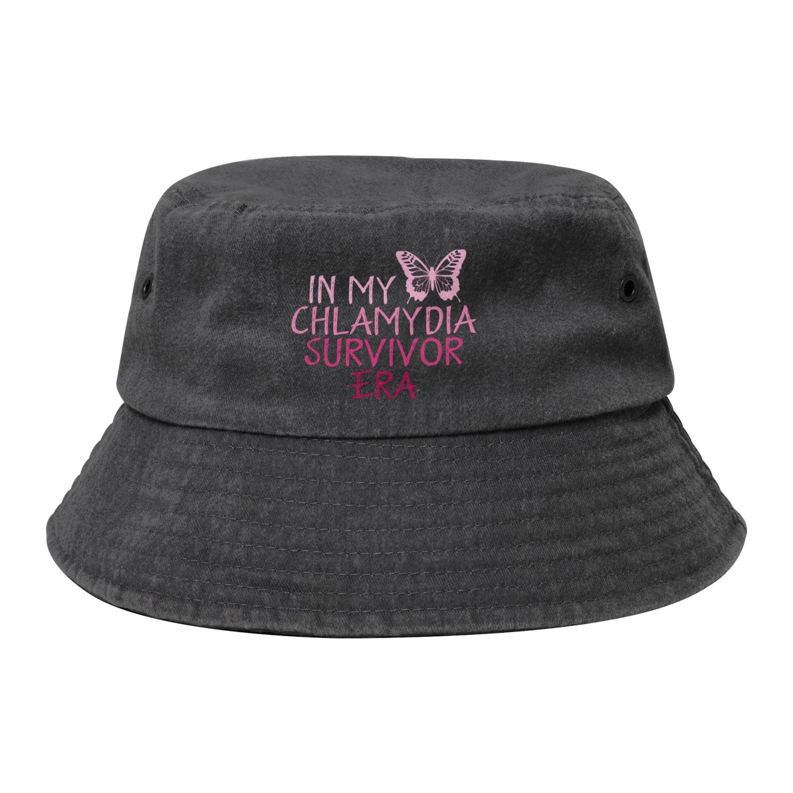 Qauirfe in My Chlamydia Survivor Era Fashion Cowboy Denim Fisherman Hat Outdoor Fishing Cap Sun