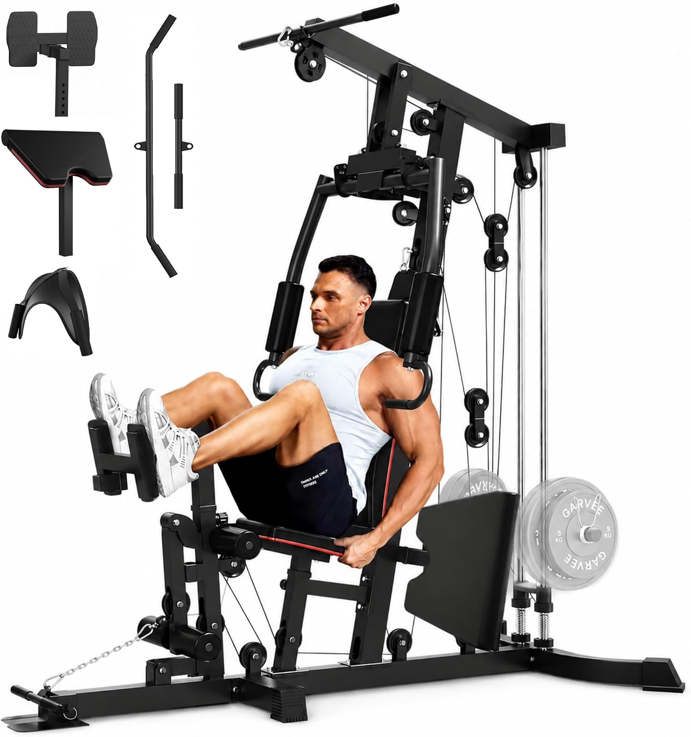 Garvee_SC Garvee Home Gym Equipment, Multifunctional Full Body Weight Machine