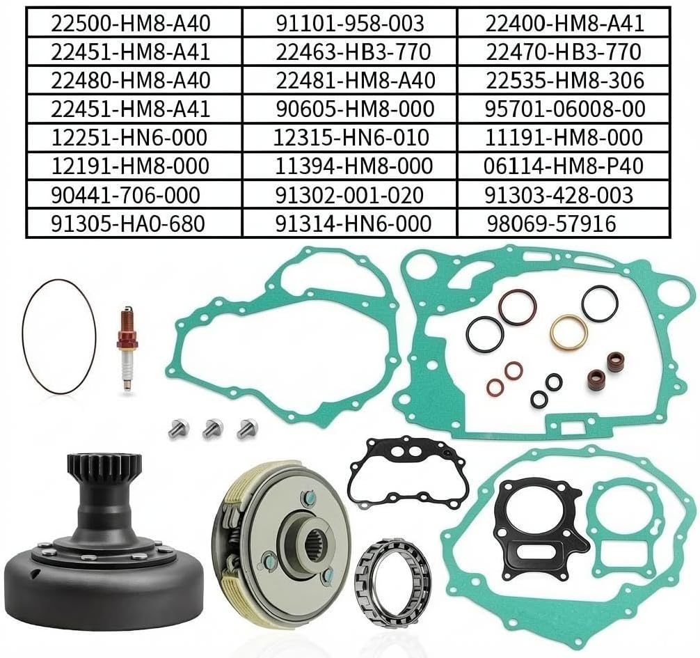 Wet Clutch Drum Housing Assembly And Gasket Kit For Sportrax TRX250EX 2001-2008