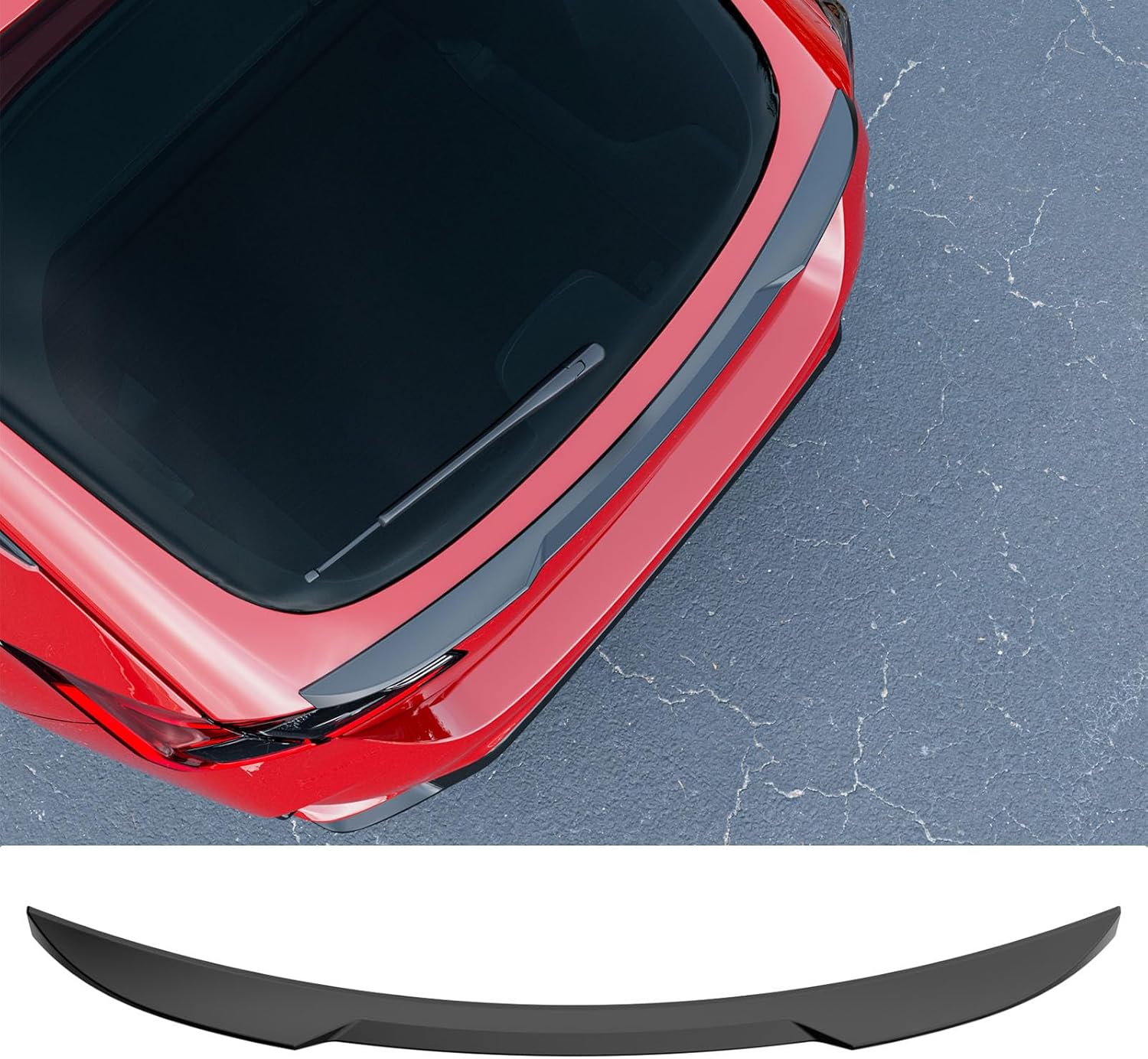 SZYANG Spoiler Compatible with 2022-2026 Honda Civic Hatchback Trunk Spoiler ABS Lip Spoiler Wing Replacement for 2022 2023 2024 2025 2026 Honda Civic Accessories(Glossy Black)