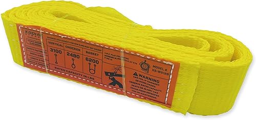 Miniatura 16 de Correa de 1 capa de correas de elevación de 1 x 4 pies, 1 paquete de correa de red resistente, aparejo móvil de remolque KODIAK STRAPS 1