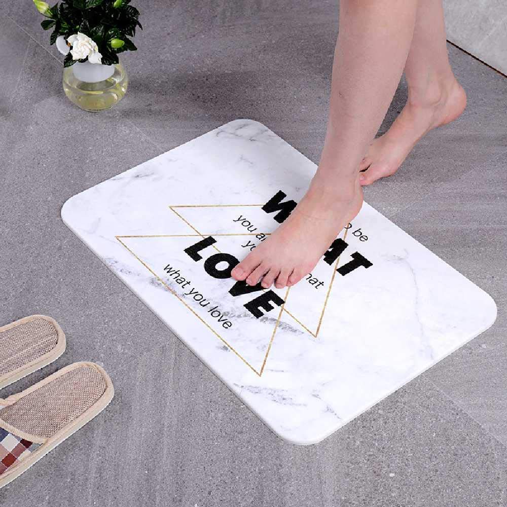 Tapis de terre de diatomées 600x390mm Bo-003 ultra absorbant pour salle de bain