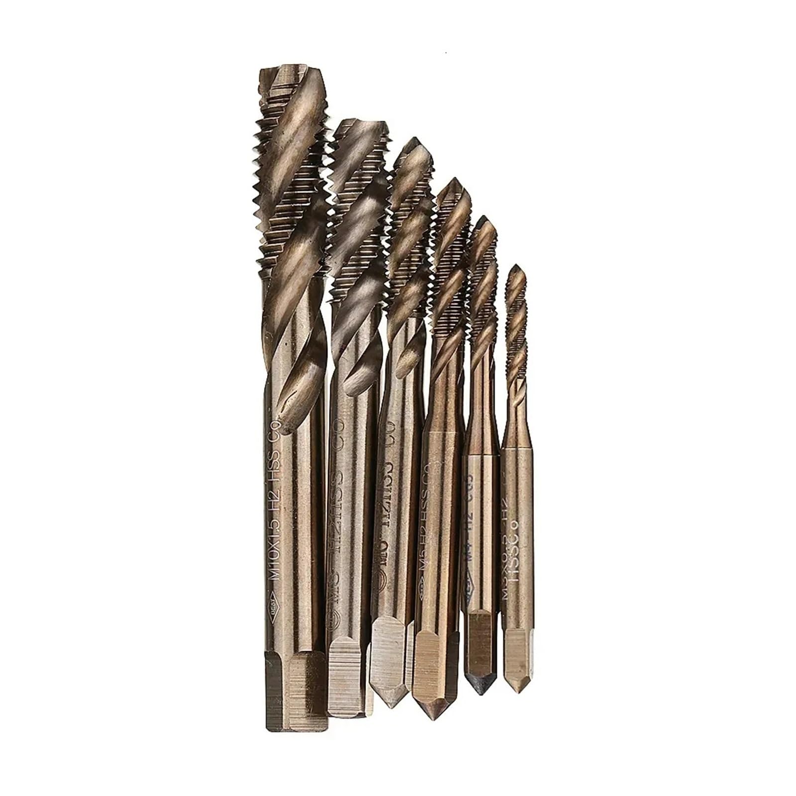 Cobalt Screw Thread Tap Drill Bits Spiral Flute Metric M3-M12 Machine Tap Right Hand(M10x1.5)