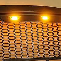 Vista 7 de PARRILLA DELANTERA DE MALLA MIEL PARA 2015-2017 F150 PICKUP NEGRO MATE