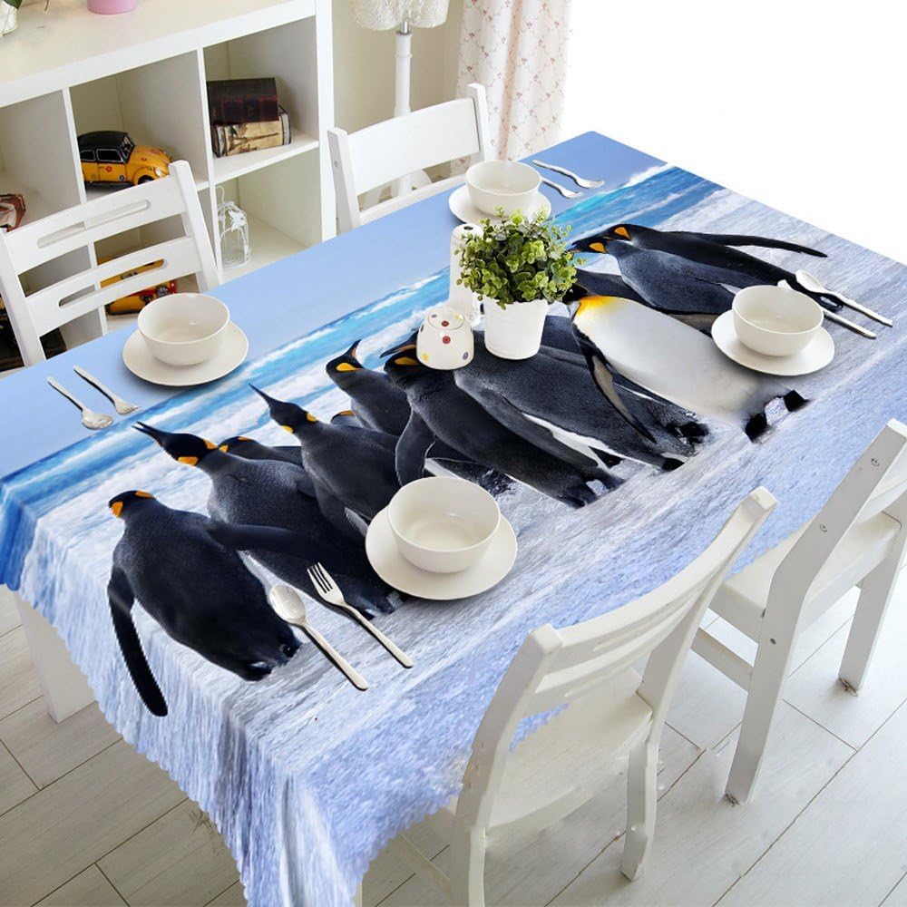 SAEJJ-Penguin Group dustproof night table cloth, 3D environmental protection tasteless table cloth mat 80cm*150cm