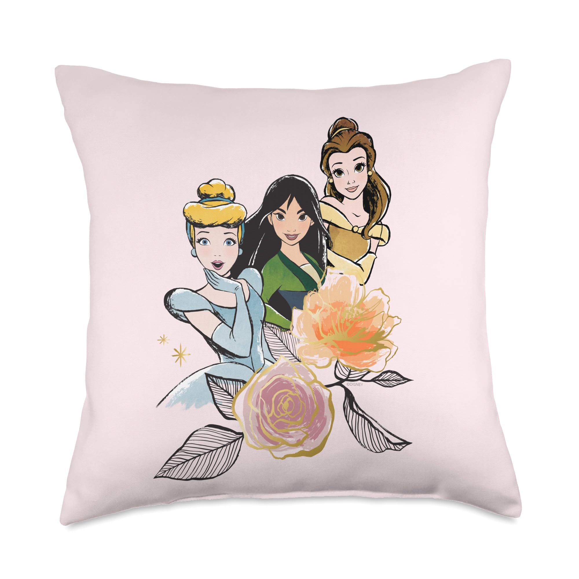 Coussin Disney princesse Cendrillon et Belle, le cadeau d'anniversaire idéal pour chambre fille