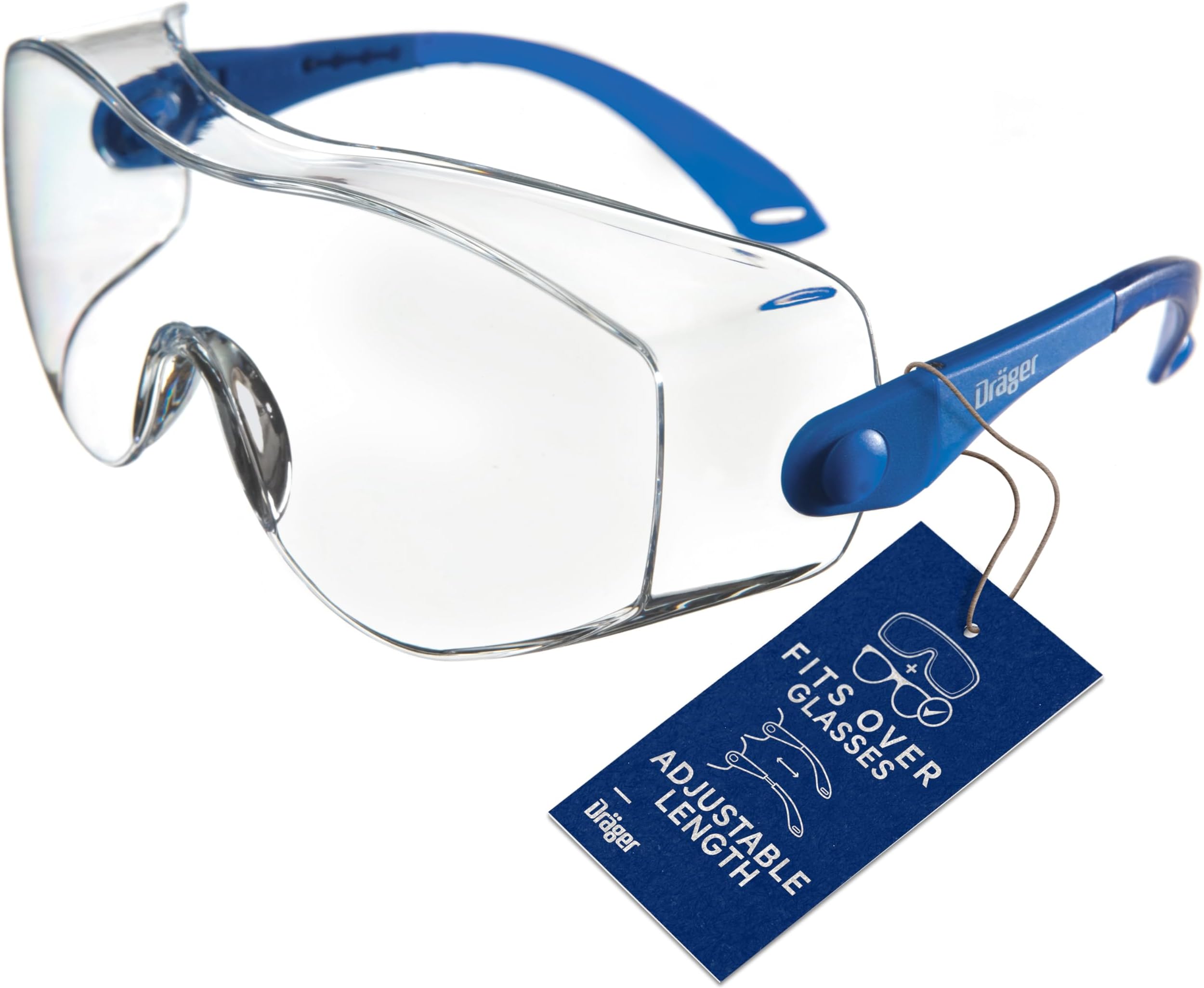 Dräger Safety Glasses X-pect 8120 Anti-Scratch Over-Glasses, Ideal Safety Goggles for DIY Users, Construction Workers, Laboratory Technicians, Carpenters, Cyclists, and Gardeners