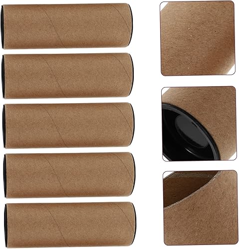 Miniatura 2 de Embalaje 5pcs Tubo Cartel Tubo de Cartel Tapas Resistente para Almacenamiento de Arte