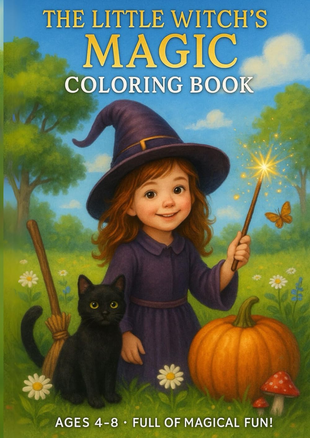 The Little Witch's Magic Coloring Book for Kids: 4 to 8 years old