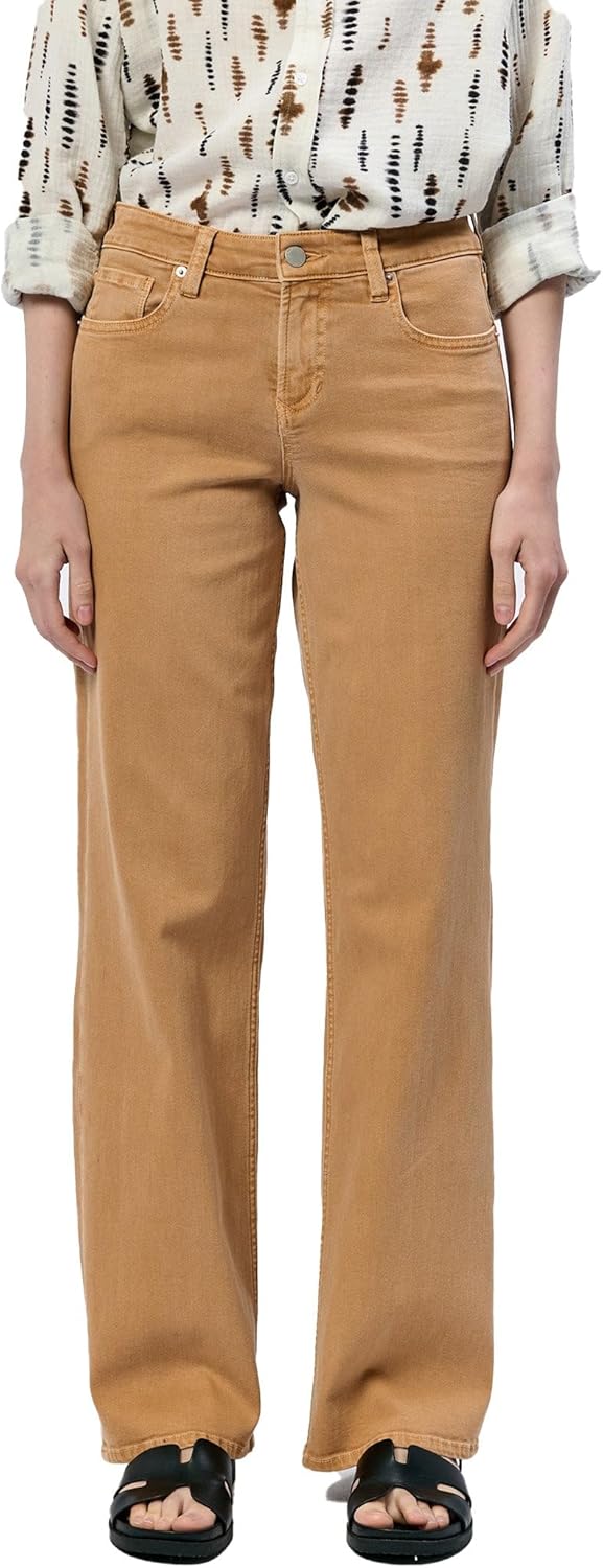 DEAR JOHN Taylor High Rise Straight Leg Jeans for Women Clean Hem Full Inseam Denim