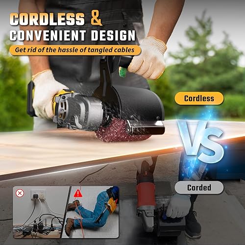 Miniatura 3 de Máquina pulidora inalámbrica para batería Dewalt 20V Max (sin batería), herramienta de acondicionamiento de superficie con 6 velocidades variables y