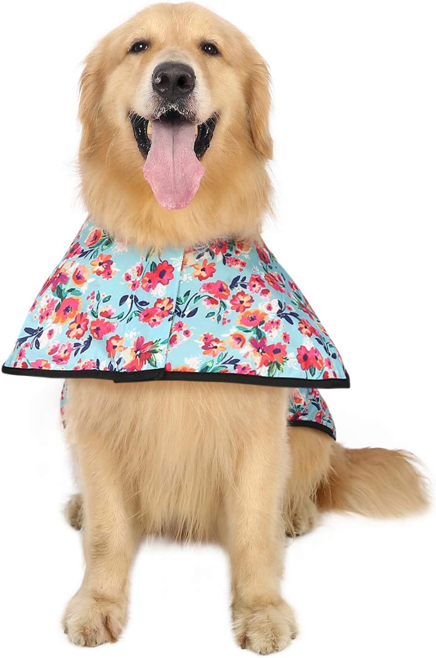 HDE Dog Raincoat Hooded Slicker Poncho for Small to X-Large Dogs and Puppies (Turquoise, X-Large), XL - Image 4
