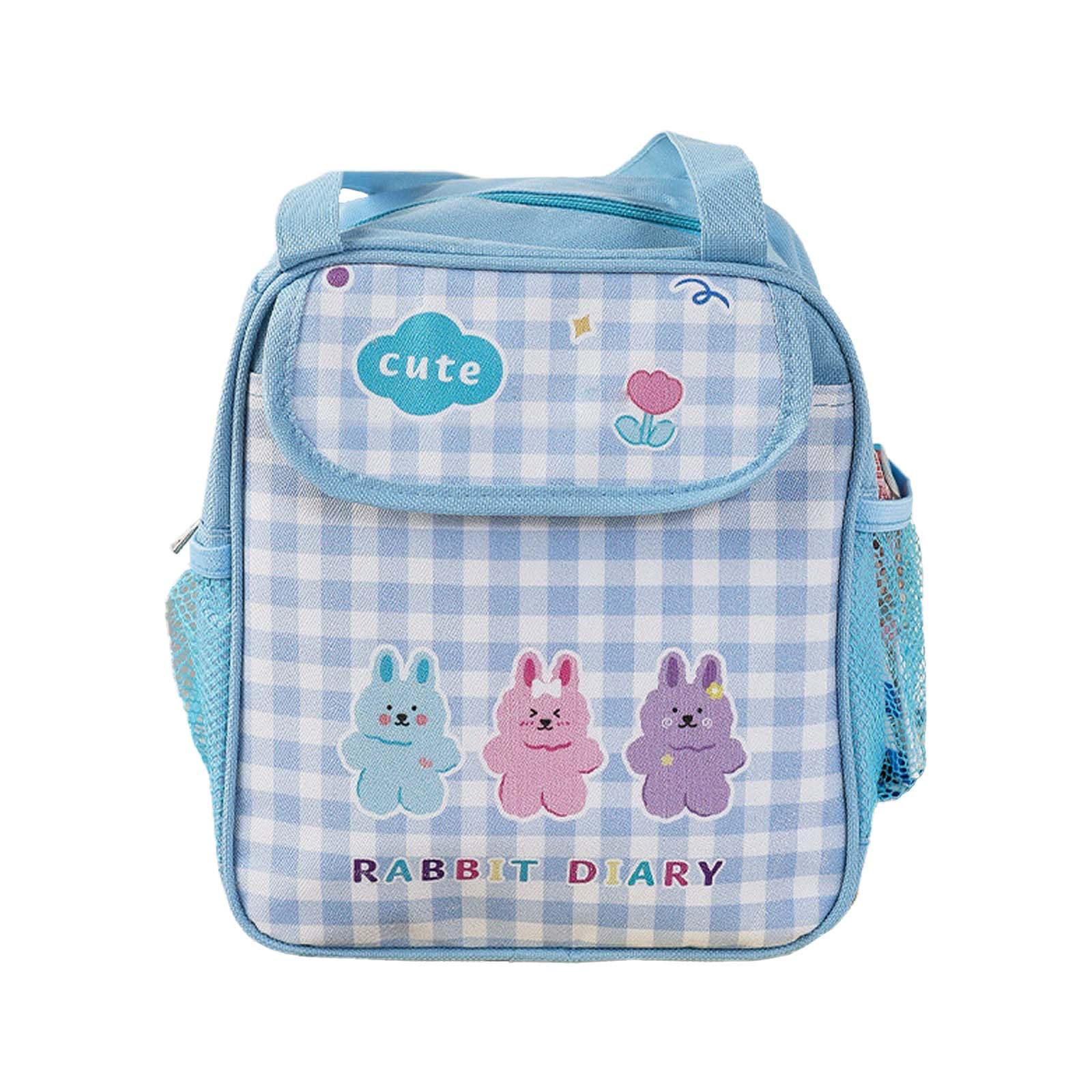Kalttoy Women's Blue Insulated Lunch Box For Work Small Lunch Cooler For Girls Fit Freshes Thermal Hot Bag Cute Box For