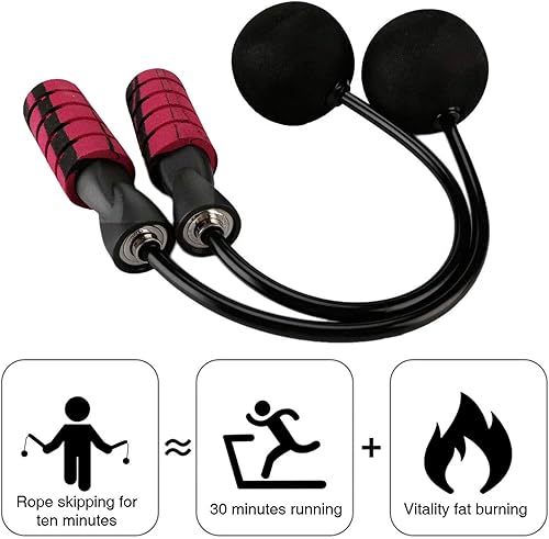 Miniatura 7 de Weighted Cordless Jump Rope, Adjustable Ropes Tangle-Free High Speed Skipping Rope For Fitness Workout Indoor Outdoor, Ropeless Bod Rope Great For