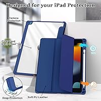 Vista 4 de OKP Funda para iPad de 987 Generación (202120202019), Fundas para iPad de 10.2 pulgadas con Soporte Tríptico, Funda Delgada para iPad de 987 gen
