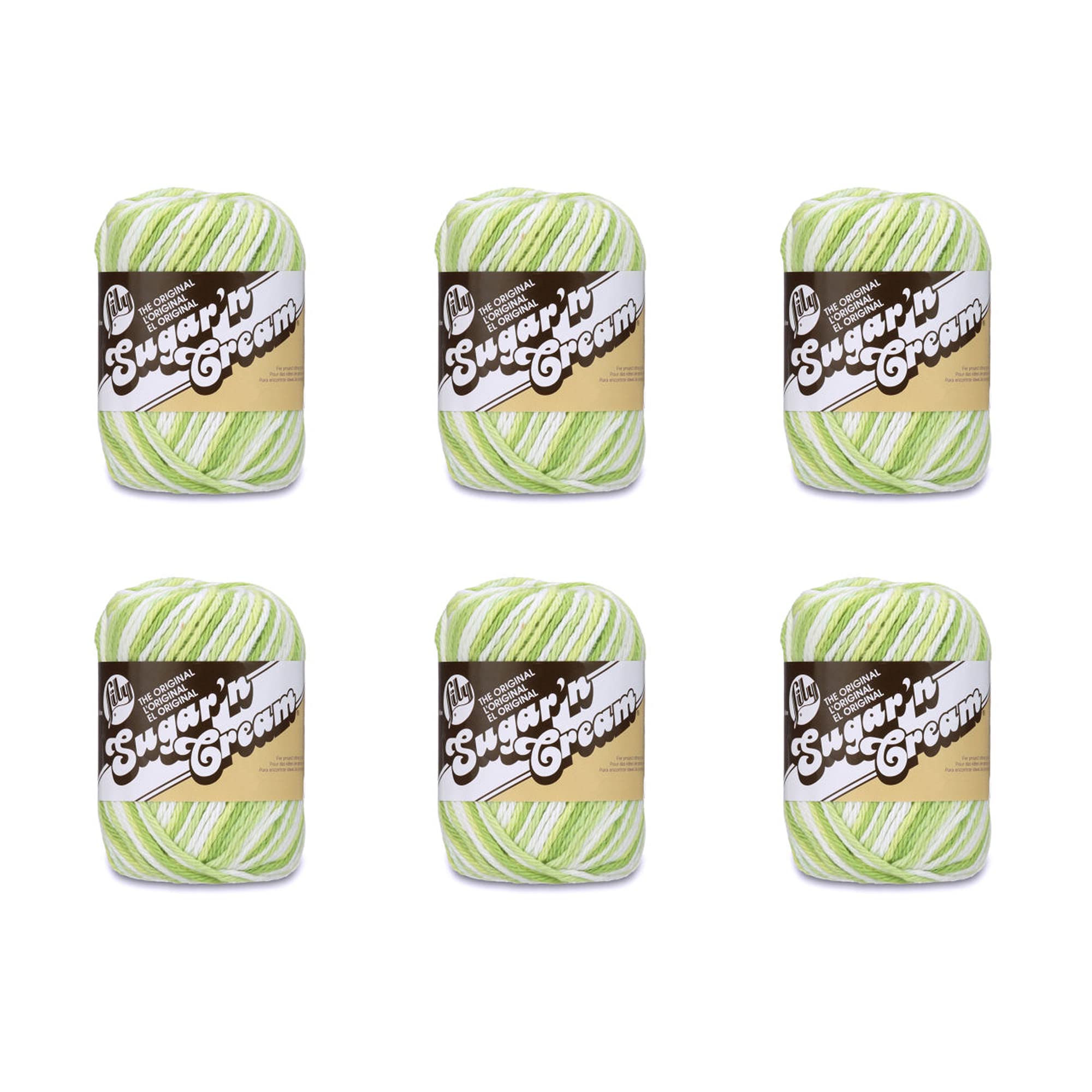 Lily Yarn, Cotton, Key Lime Pie, 6 Pack