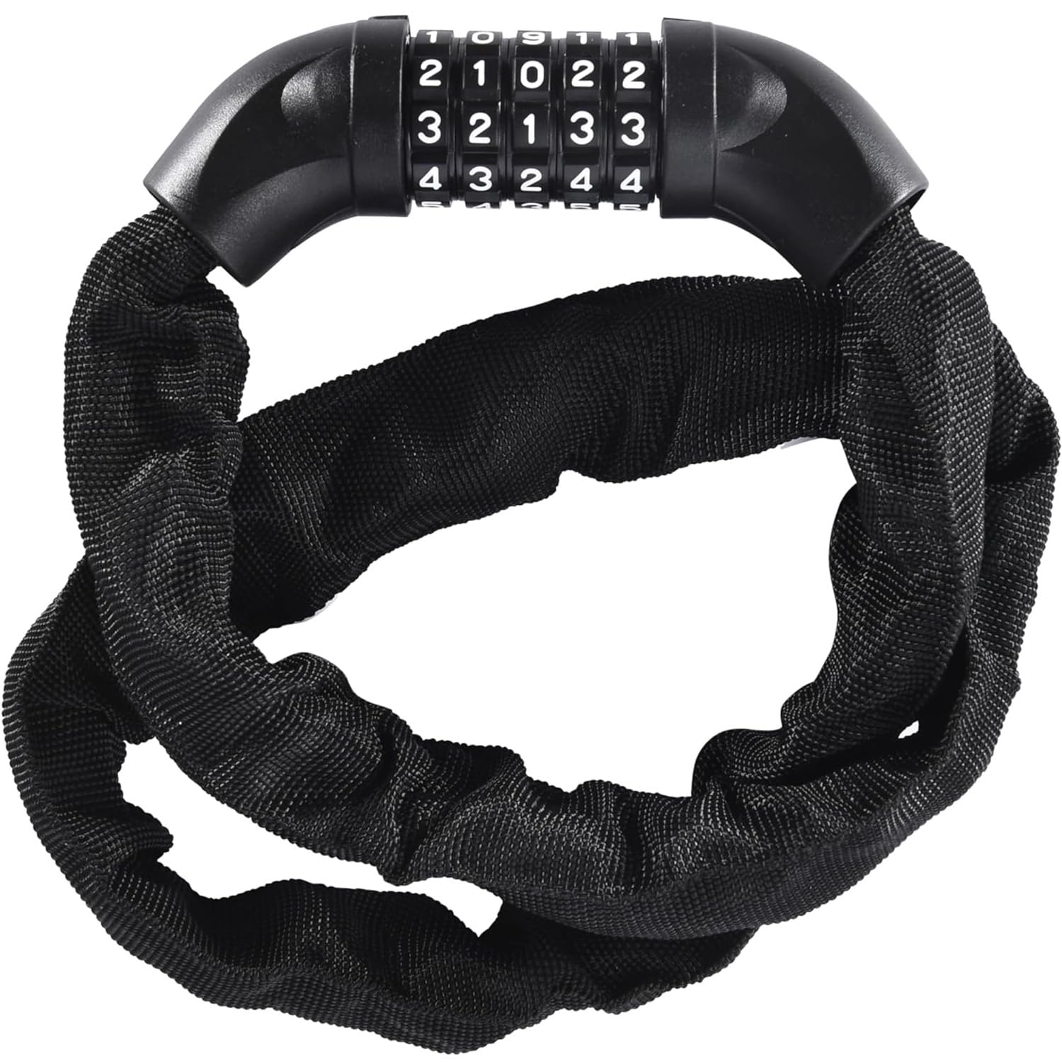 Allextreme Heavy Duty Anti Theft Stainless Steel Chain Lock with 5 Digit Security Resettable Combination Number Locks Multipurpose Use for Bike Bicycle Helmet (Pack of 1, Black)-picture-29