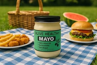 Olive Healthy Mayo made with 100% Olive Oil, No Seed Oils and Zero Sugar, 12 Ounces